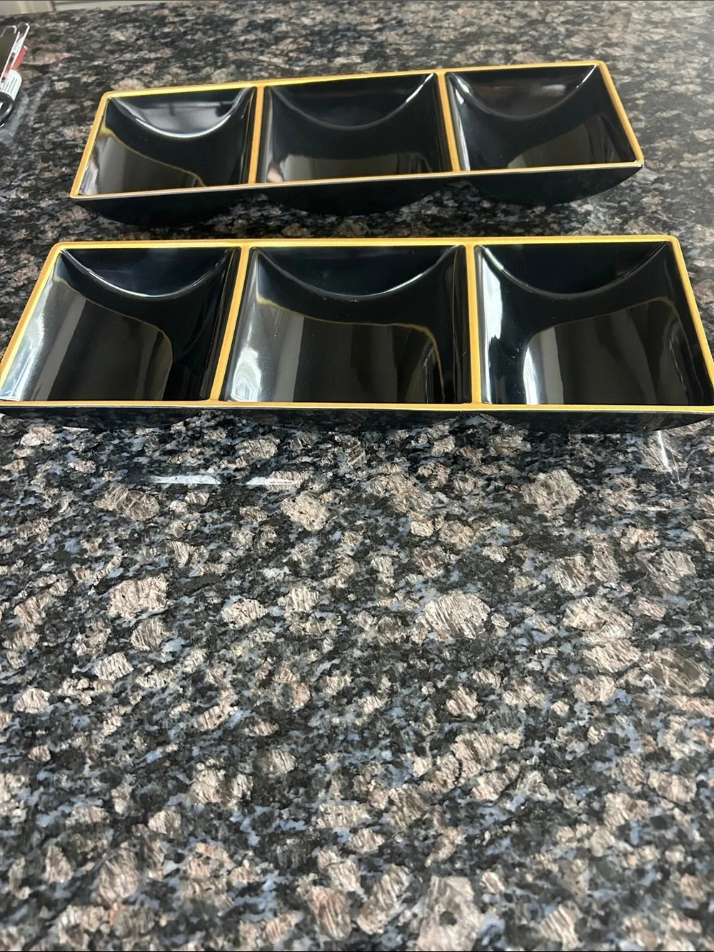 CELEBRATE IT 3 SECTION TRAY LOT OF 2 NWT